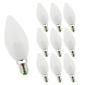 LCB Voordeelpak 10 stuks - LED lamp E14 - C37 4,9W vervangt 40-60W - 2700K warm wit licht LCB Voordeelpak 10 stuks - LED lamp E14 - C37 4,9W vervangt 40-60W - 2700K warm wit licht