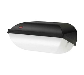 Philips officieel distributeur LED Bulkhead Coreline BWC110 Zwart 9W 668lm - 830 Warm Wit | 242x110mm - IP54 - Lichtsensor