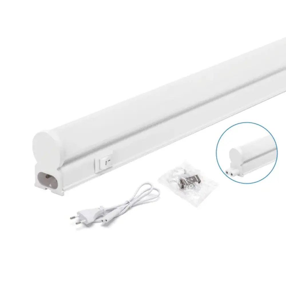 Spectrum LED T5 Armatuur 120cm - 14W 100lm p/w - 4000K 840 - incl. schakelaar en 150cm aansluitstekker Spectrum LED T5 Armatuur 120cm - 14W 100lm p/w - 4000K 840 - incl. schakelaar en 150cm aansluitstekker
