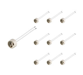 LED Line Voordeelpak 10 stuks GU10 fittingen - Keramisch - 12cm LED Line Voordeelpak 10 stuks GU10 fittingen - Keramisch - 12cm