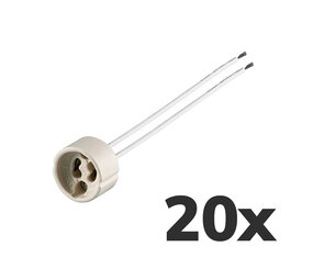 LED Line Voordeelpak 20 stuks GU10 fittingen - Keramisch - 12cm LED Line Voordeelpak 20 stuks GU10 fittingen - Keramisch - 12cm