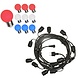 Spectrum Prikkabel lichtslinger 10m - Incl. 10x LED Lamp G45 Rood Wit Blauw - 1W Spectrum Prikkabel lichtslinger 10m - Incl. 10x LED Lamp G45 Rood Wit Blauw - 1W