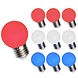 Spectrum Voordeelpak van 10x LED Lamp G45 lamp Rood Wit Blauw - 1W Spectrum Voordeelpak van 10x LED Lamp G45 lamp Rood Wit Blauw - 1W