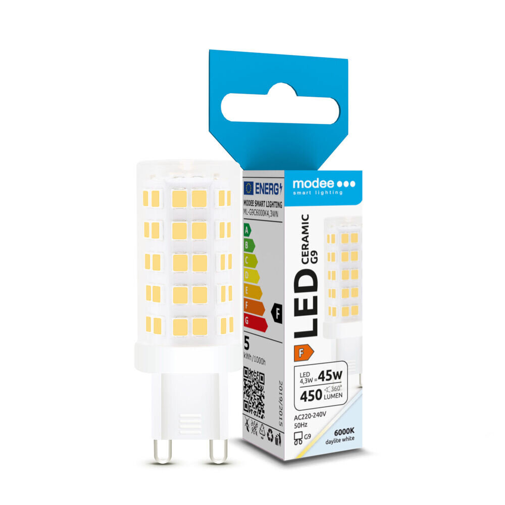 Modee LED G9 - 4,3W 450lm - 6000K daglicht wit Modee LED G9 - 4,3W 450lm - 6000K daglicht wit