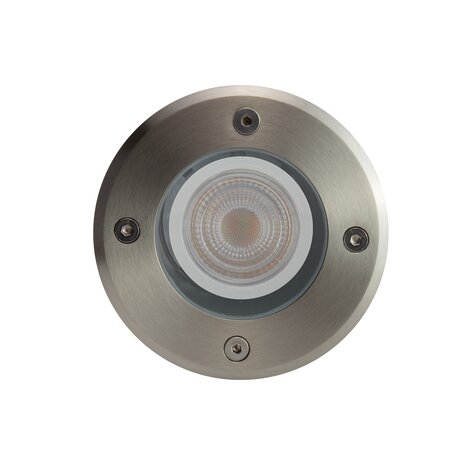 Spectrum LED Grondspot IP67 - GU10 Fitting - Lukka Rond - RVS  Geborsteld - 108x140MM