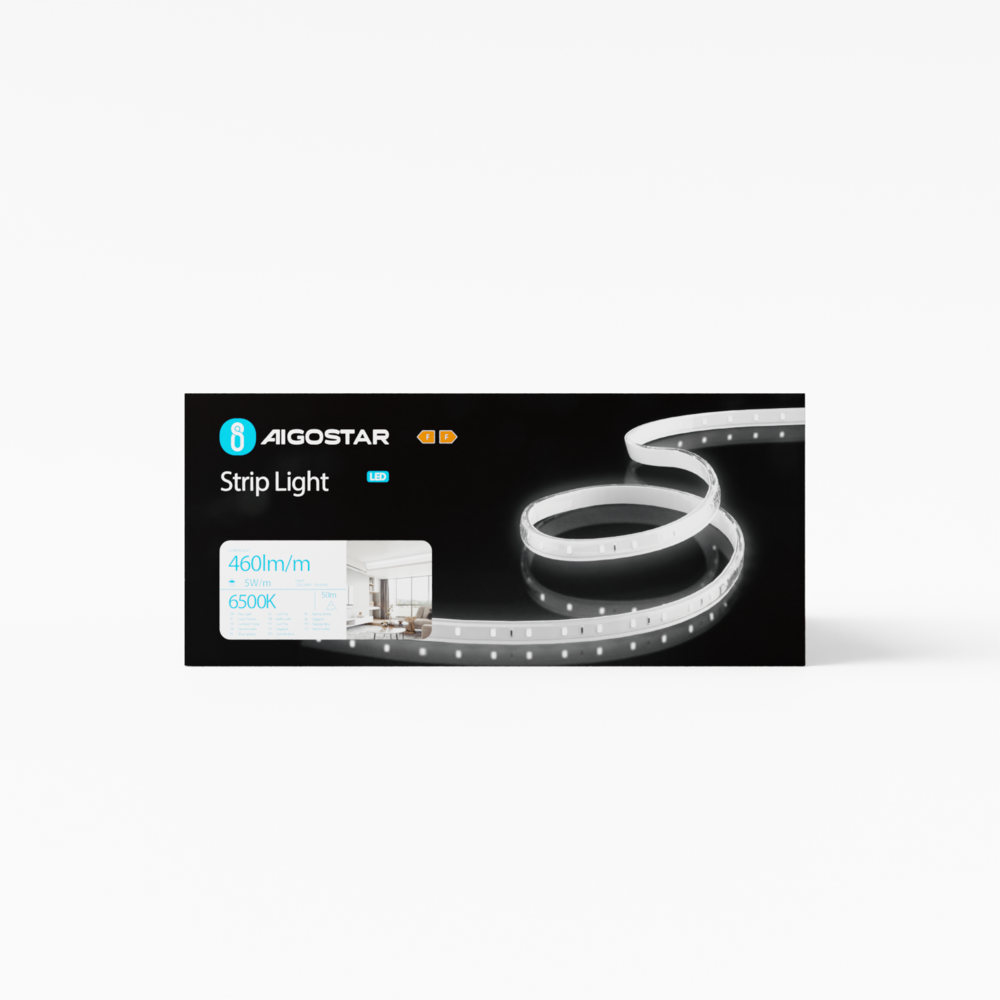 Aigostar LED Lichtslang V2 - 50 meter 60leds p/m - 6500K daglicht wit - 10mm