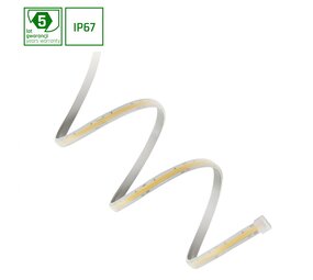 Spectrum LED Strip 24V  - COB IP67 - 55W/ 5m - 830 Warm wit - met siliconen afwerking - 5 jaar garantie Spectrum LED Strip 24V  - COB IP67 - 55W/ 5m - 830 Warm wit - met siliconen afwerking - 5 jaar garantie