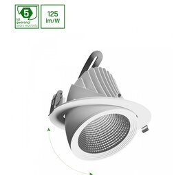 Spectrum LED Downlight banaanspot - Wit - SAL 2 - 19W 125Lm / W - 830 3000K - Kantelbaar Spectrum LED Downlight banaanspot - Wit - SAL 2 - 19W 125Lm / W - 830 3000K - Kantelbaar