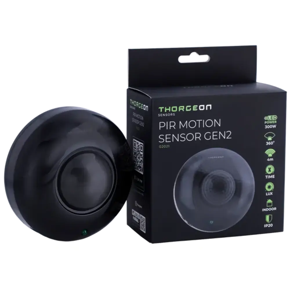 Thorgeon Bewegingssensor zwart opbouw 360° - IP20 - max. 300W Thorgeon Bewegingssensor zwart opbouw 360° - IP20 - max. 300W