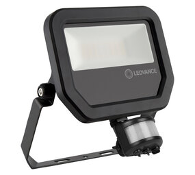 Ledvance LED Floodlight Performance Aluminium Zwart 17W 2400lm 100D - 840 Koel Wit | IP65 - Bewegings- en Lichtsensor - Symmetrisch