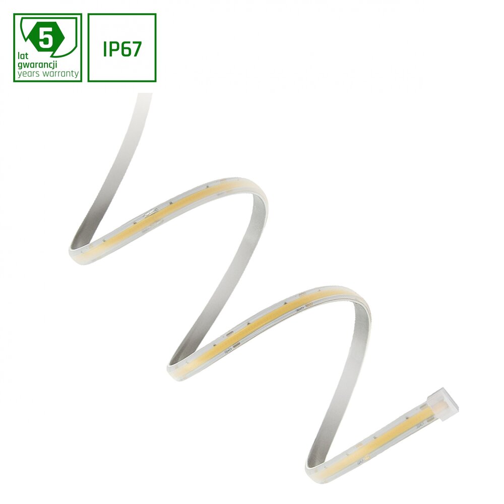 Spectrum LED Strip 24V - COB IP67 - 55W/ 5m - 840 Helder wit - met siliconen afwerking - 5 jaar garantie/ 5m COB 24V met siliconen afwerking - 5 jaar garantie Spectrum LED Strip 24V - COB IP67 - 55W/ 5m - 840 Helder wit - met siliconen afwerking - 5 jaar garantie/ 5m COB 24V met siliconen afwerking - 5 jaar garantie