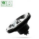 Spectrum LED AR111 Spot GU10 Spectrum - 12W - 1200lm - 4000K Helder Wit - 45° - CRI80 - Ø111mm - Zwart - Niet Dimbaar - Vervangt 100W