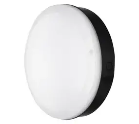 Ledvance LED Wandlamp Bulkhead Surface Sensor - IP65 Ø250MM - Zwart - 10W 800Lm - 3000k 830 Warm wit | IK10 Daglichtsensor Ledvance LED Wandlamp Bulkhead Surface Sensor - IP65 Ø250MM - Zwart - 10W 800Lm - 3000k 830 Warm wit | IK10 Daglichtsensor