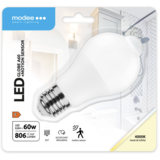 Modee OP=OP LED Lamp E27 A60 - 8,8W 4000K - Bewegingssensor
