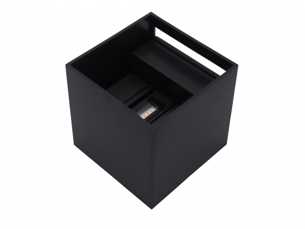 Artdelight LED Wandlamp IP54 - Cube 100MM - Zwart Aluminium - 6W 500Lm 2700K 827 Warm Wit | Dimbaar - Up and Downlight verstelbare lichtspreiding Artdelight LED Wandlamp IP54 - Cube 100MM - Zwart Aluminium - 6W 500Lm 2700K 827 Warm Wit | Dimbaar - Up and Downlight verstelbare lichtspreiding