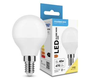Modee LED Lamp - E14 G45 - 4,9W 470lm - 2700K Warm wit licht Modee LED Lamp - E14 G45 - 4,9W 470lm - 2700K Warm wit licht