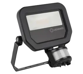 Ledvance LED Breedstraler SENSOR 10 - 6/8W Instelbaar - 780/1100Lm - 3000K Warm Wit - Bewegingssensor - IP65 - Zwart