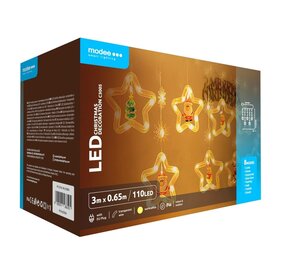 Modee OP=OP LED kerstdecoratie - 110 LED's - 3 meter - Warm Wit - Met Adapter - IP44 Waterdicht