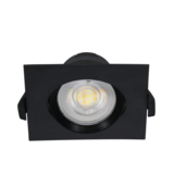 ORO LED Inbouwspot zwart - Vierkant - 5W - 3000K-4000K-6000K / CCT - Niet Dimbaar