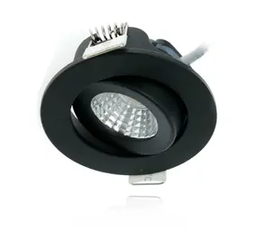 LCB LED Mini Inbouwspot IP65 - Zwart 62MM - 5W 450LM - 2700K 827 Warm Wit | Zaagmaat 52MM - Triac Dimbaar | 230v LCB LED Mini Inbouwspot IP65 - Zwart 62MM - 5W 450LM - 2700K 827 Warm Wit | Zaagmaat 52MM - Triac Dimbaar | 230v