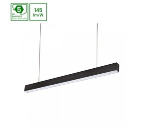 Spectrum LED Pendel Armatuur 1120MM - Allday Mat Zwart Alu - 35W 5075Lm - 3000K 830 Warm Wit | 5 jaar garantie Spectrum LED Pendel Armatuur 1120MM - Allday Mat Zwart Alu - 35W 5075Lm - 3000K 830 Warm Wit | 5 jaar garantie