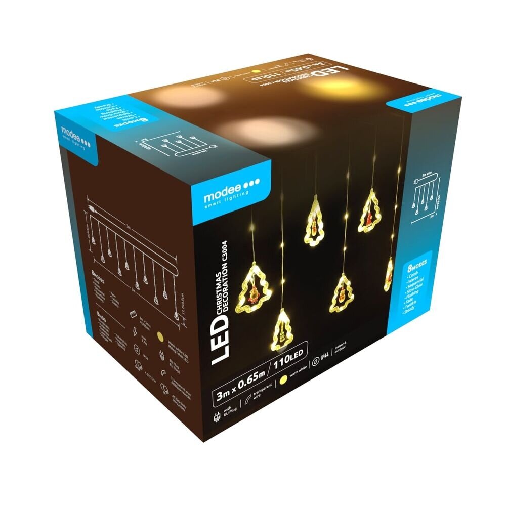 Modee LED kerstdecoratie - 110 LED's - 3 meter - Warm Wit - Met Adapter - IP44 Waterdicht Modee LED kerstdecoratie - 110 LED's - 3 meter - Warm Wit - Met Adapter - IP44 Waterdicht