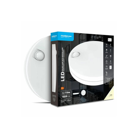 Modee LED Plafonnière - 18W 100lm p/w - 4000K 840 - Bewegingssensor - 300x62mm