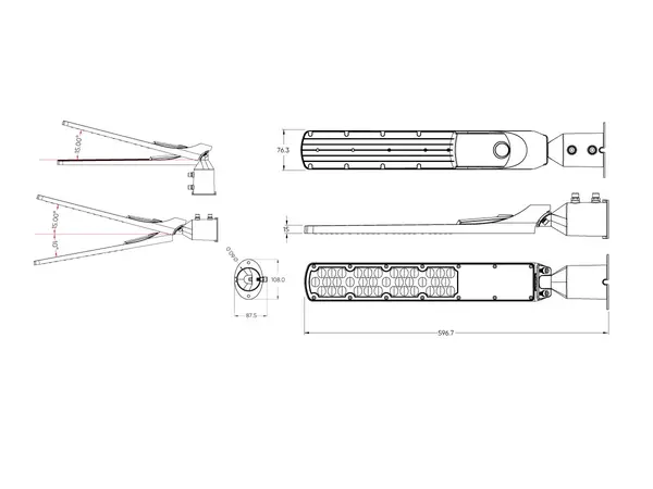 LED Line LED Straatlamp IP65 - 100W 100lm p/w - 4000K 840 - Grijs
