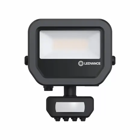 Ledvance LED Breedstraler Aluminium Zwart 8W 1200lm 100D - 840 Koel Wit | IP65 - Bewegings- En Lichtsensor - Symmetrisch Ledvance LED Breedstraler Aluminium Zwart 8W 1200lm 100D - 840 Koel Wit | IP65 - Bewegings- En Lichtsensor - Symmetrisch