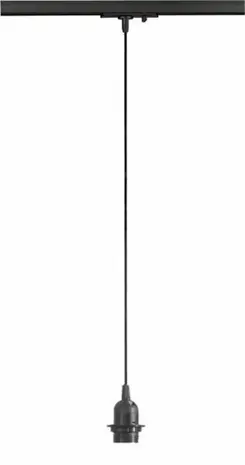 LCB 3-Fase Spanningsrail Pendel fitting Zwart | E27 Fitting met pendel 1 Meter - 3 phase Universeel LCB 3-Fase Spanningsrail Pendel fitting Zwart | E27 Fitting met pendel 1 Meter - 3 phase Universeel