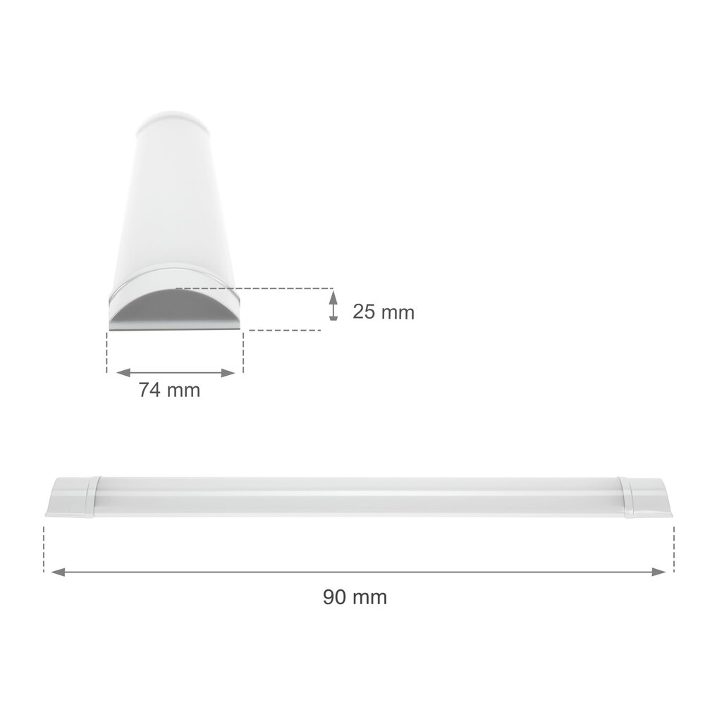 Spectrum LED Batten - 90cm 20W LED armatuur - 4000K helder wit licht (840) - compleet incl. bevestigingsmateriaal Spectrum LED Batten - 90cm 20W LED armatuur - 4000K helder wit licht (840) - compleet incl. bevestigingsmateriaal