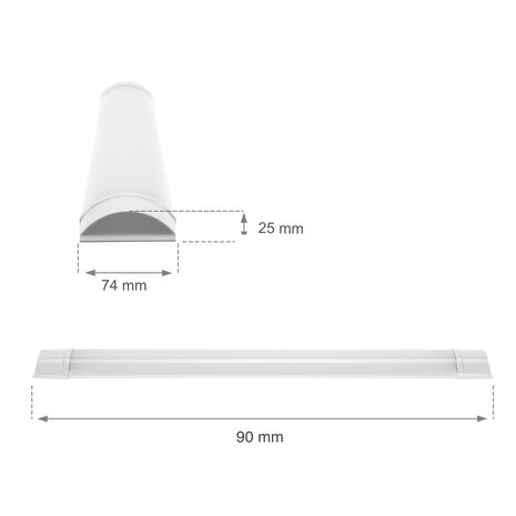 Spectrum LED Batten - 90cm 20W LED armatuur - 3000K warm wit licht (830) - compleet incl. bevestigingsmateriaal Spectrum LED Batten - 90cm 20W LED armatuur - 3000K warm wit licht (830) - compleet incl. bevestigingsmateriaal