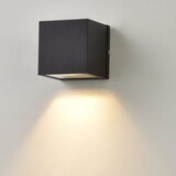 LED Wandlamp Down IP54 - Zwart DICE Vierkant 100MM | 1x GU10 fitting LED Wandlamp Down IP54 - Zwart DICE Vierkant 100MM | 1x GU10 fitting