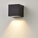 Artdelight LED Wandlamp Down light IP54 - Zwart DICE Vierkant 100MM | 1x GU10 fitting - Te gebruiken als up of downlight