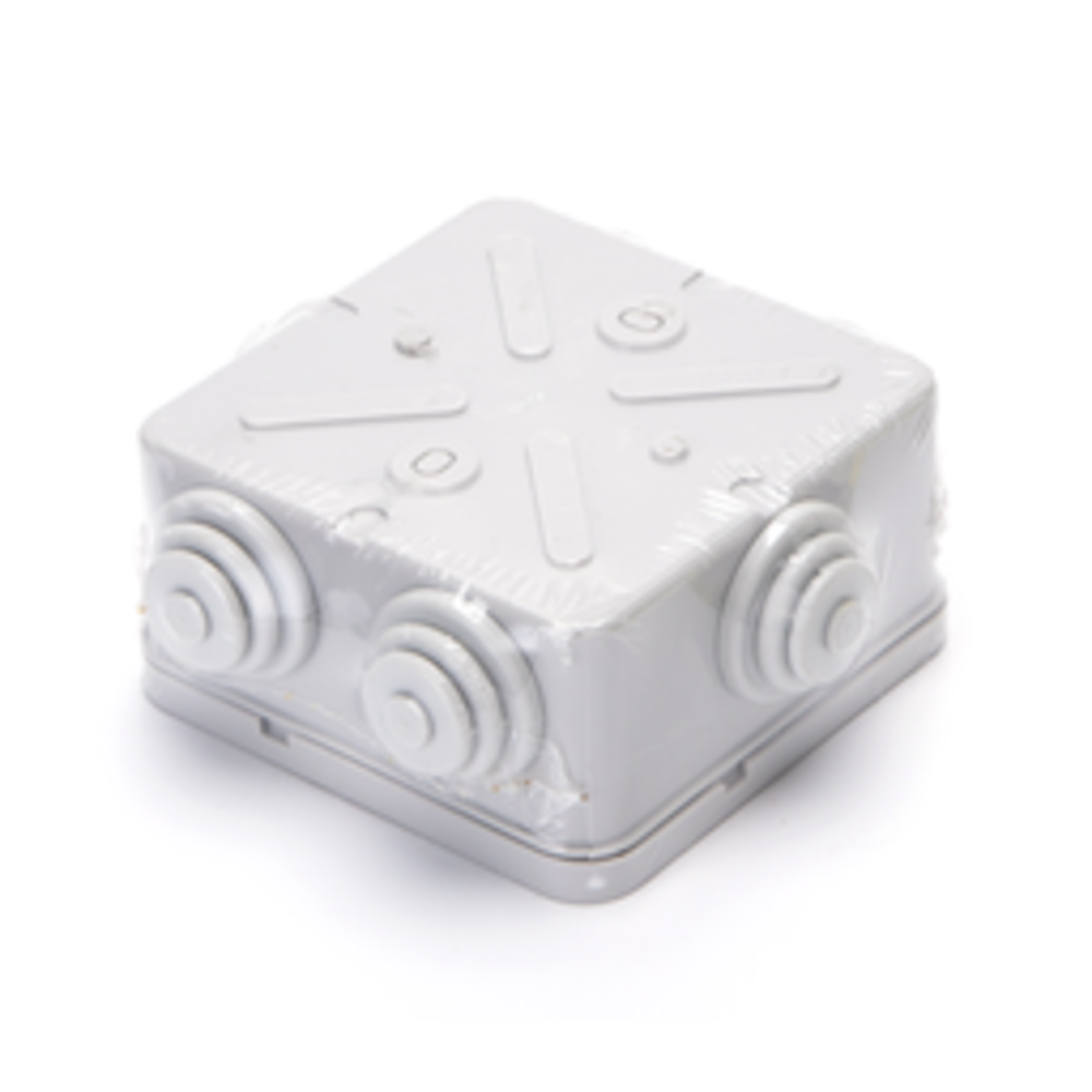 Kabeldoos IP55 -  Waterdichte Lasdoos -  Grijs Vierkant - 7 ingangen - 75x75x37MM Kabeldoos IP55 -  Waterdichte Lasdoos -  Grijs Vierkant - 7 ingangen - 75x75x37MM
