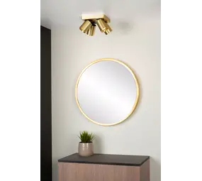 Lucide Lucide NIGEL - Plafondspot - LED Dim to warm - GU10 - 4x5W 2200K/3000K - Mat Goud / Messing Lucide Lucide NIGEL - Plafondspot - LED Dim to warm - GU10 - 4x5W 2200K/3000K - Mat Goud / Messing