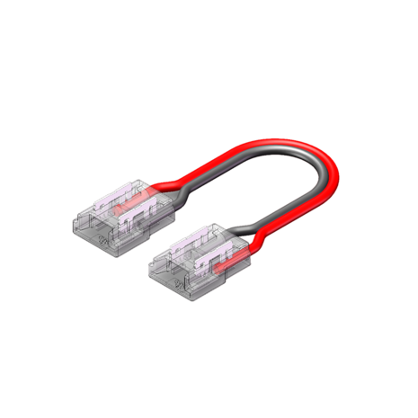 LCB  LED strip COB toebehoren - 8mm hoek connector 2-pins koppelstuk met aansluitkabel | toepasbaar als beginconnector