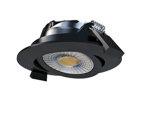 LED Inbouwspot IP65 - 82MM Mat Zwart - 6W 580Lm  - CCT 827 - 830 - 840 Multi Color Switch | Zaagmaat 67MM Triac Dimbaar LED Inbouwspot IP65 - 82MM Mat Zwart - 6W 580Lm  - CCT 827 - 830 - 840 Multi Color Switch | Zaagmaat 67MM Triac Dimbaar