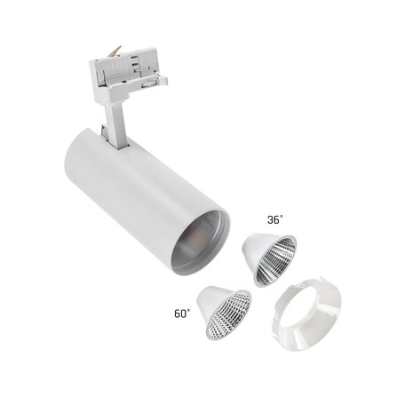 Spectrum LED Railspot 3-Fase Spot Andromeda Wit 25W 3200lm 36D - 930 Warm Wit | Beste Kleurweergave Spectrum LED Railspot 3-Fase Spot Andromeda Wit 25W 3200lm 36D - 930 Warm Wit | Beste Kleurweergave