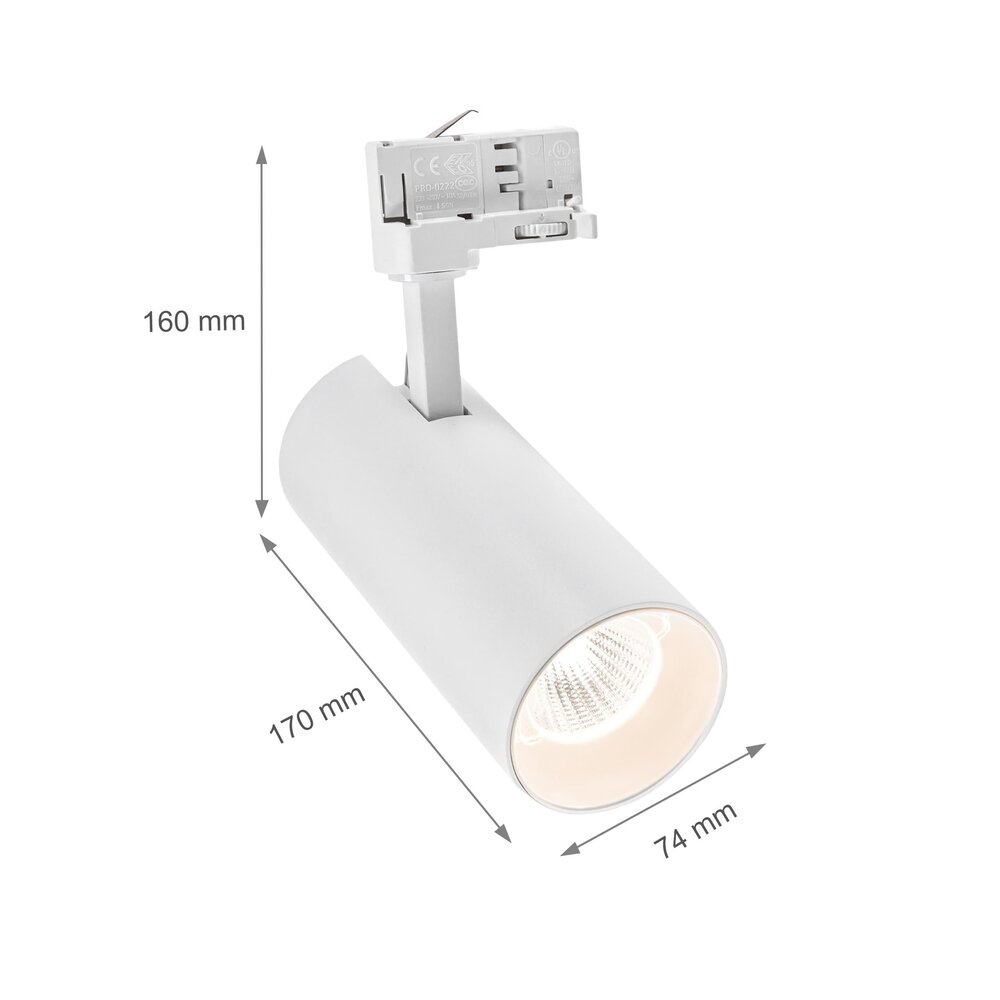 Spectrum LED Railspot 3-Fase Spot Andromeda Wit 25W 3200lm 36D - 930 Warm Wit | Beste Kleurweergave Spectrum LED Railspot 3-Fase Spot Andromeda Wit 25W 3200lm 36D - 930 Warm Wit | Beste Kleurweergave