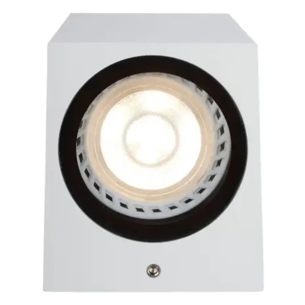 Lucide LED Wandlamp Buiten Zaro - 2x GU10 - IP44 - Aluminium - Wit Lucide LED Wandlamp Buiten Zaro - 2x GU10 - IP44 - Aluminium - Wit