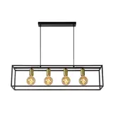 Lucide OP=OP RUBEN Hanglamp-Zwart-4xE27-40W-Metaal Lucide OP=OP RUBEN Hanglamp-Zwart-4xE27-40W-Metaal