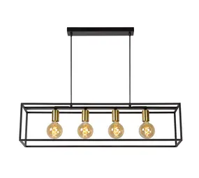 Lucide OP=OP RUBEN Hanglamp-Zwart-4xE27-40W-Metaal