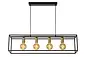 OP=OP RUBEN Hanglamp-Zwart-4xE27-40W-Metaal