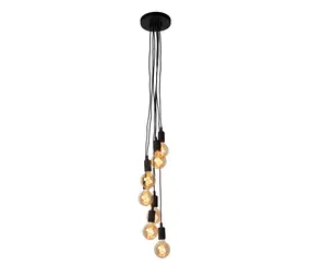 Lucide Lucide FIX Hanglamp 7xE27 Zwart Lucide Lucide FIX Hanglamp 7xE27 Zwart