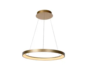 Lucide Lucide VIDAL Hanglamp Ø 58 cm LED Dimb. 1x48W 2700K Mat Goud / Messing Lucide Lucide VIDAL Hanglamp Ø 58 cm LED Dimb. 1x48W 2700K Mat Goud / Messing