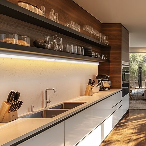 Spectrum LED T5 Armatuur 60cm - 8W 100lm p/w - 6500K 840 - incl. schakelaar en aansluitstekker