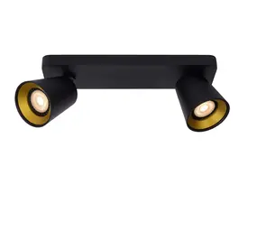 Lucide OP=OP TURNON - Plafondspot - LED Dim to warm - GU10 - 2x5W 2200K/3000K - Zwart