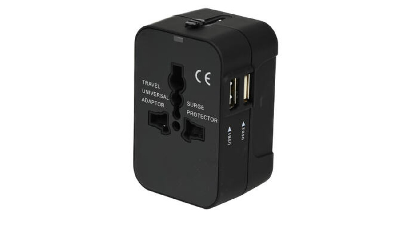 Benson Reisadapter Internationaal - 2 USB Poorten - Wereldwijde Stekkeraansluiting