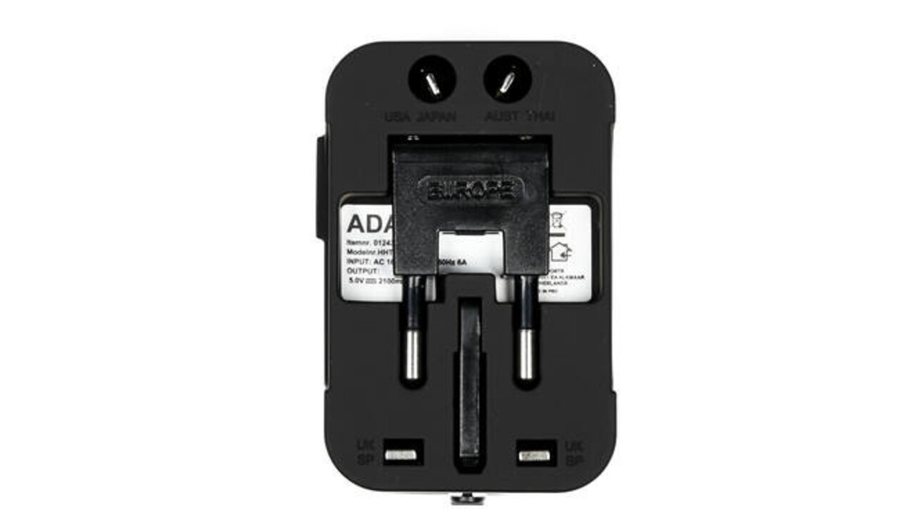 Benson Reisadapter Internationaal - 2 USB Poorten - Wereldwijde Stekkeraansluiting